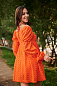 Женское Платье 7337 Оранжевое