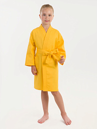 Детский халат вафельный Желтый HVKD