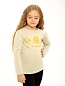 Детская футболка с длинным рукавом "Девчуля" арт. дк221тб / Темно-бежевый