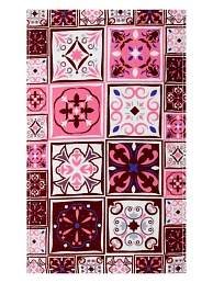 Полотенце кухонное махровое Плитка Розовая м1231